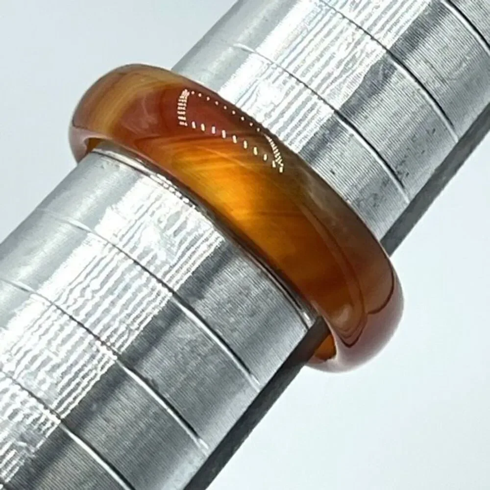 Carnelian crystal stone ring size 7.5 healing all stone no metals